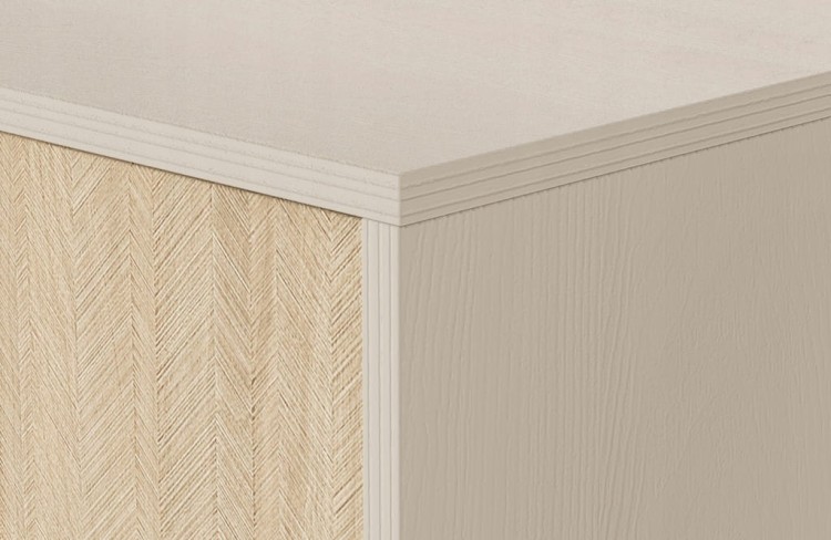 KOMODA BEŻ PIASKOWY JODEŁKA SCANDI 106x80x38 cm, SZAFKI DRZWI, FORESA