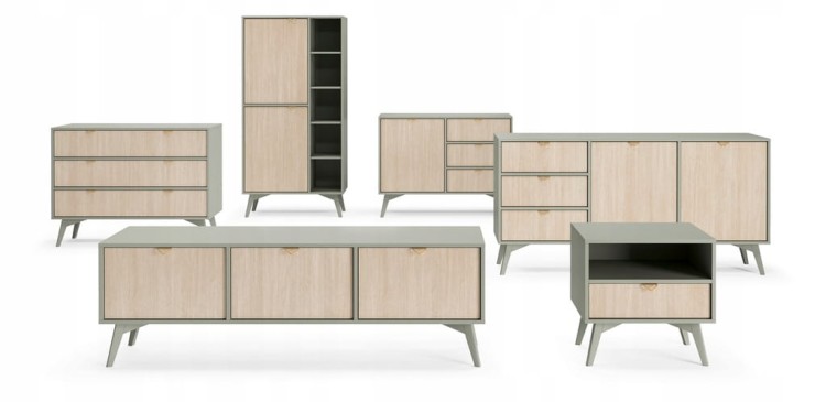 KOMODA EUKALIPTUS JODEŁKA SCANDI; 106x80x38 cm, SZAFKI DRZWI, FORESA