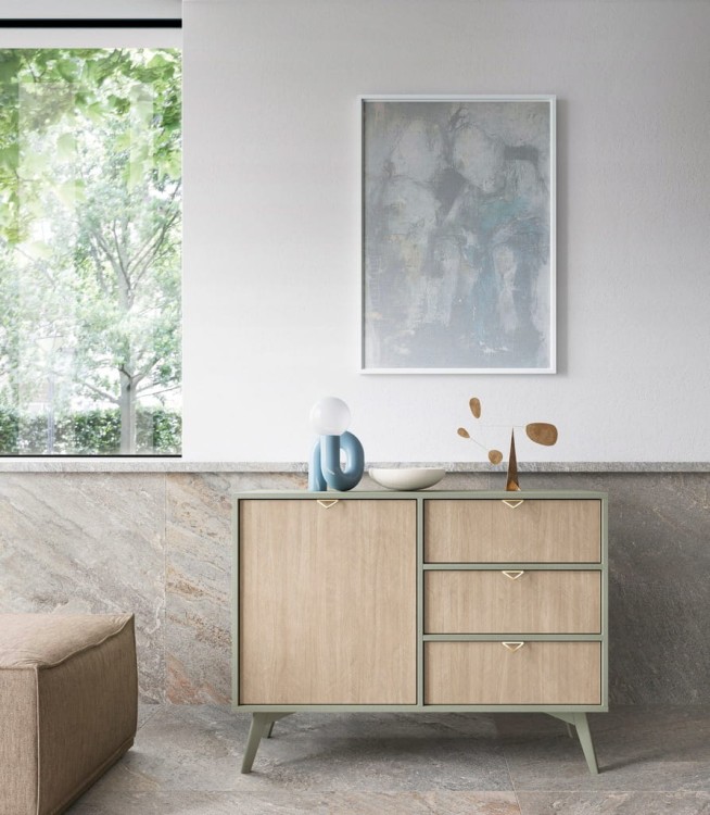 KOMODA EUKALIPTUS JODEŁKA SCANDI; 106x80x38 cm, SZAFKI DRZWI, FORESA