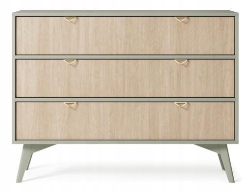 KOMODA EUKALIPTUS JODEŁKA SCANDI; 106x80x38 cm, drewniane nogi, FORESA