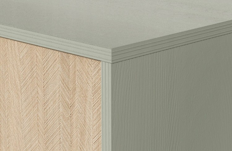 STOLIK RTV EUKALIPTUS JODEŁKA SCANDI 158x52x38 cm, drewniane nogi, FORESA