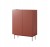 KOMODA Cegła DĄB LINEA CERAMIC RED, 97x122x37 cm, metalowe nogi, COLOA