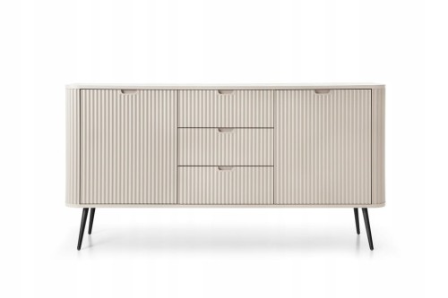 KOMODA KASZMIR CASHMERE NÓŻKI ZŁOTE / CZARNE 168x87x39cm ZOVE