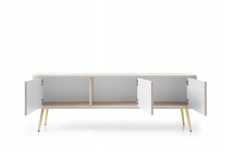 STOLIK RTV KASZMIR CASHMERE NÓŻKI ZŁOTE / CZARNE 168x57x39 cm ZOVE