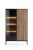 WITRYNA WYSOKA SALON POKÓJ BIURO CZARNY/DĄB WOTAN 104x166x39 cm SENTA