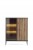 WITRYNA SALON POKÓJ BIURO CZARNY/DĄB WOTAN 104x126x39 SENTA meble stylowe