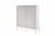KOMODA SZARA CZARNY / ZŁOTY STELAŻ 104x125x39 cm, stalowy stelaż, NOVC