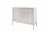 KOMODA SZARA CZARNY / ZŁOTY STELAŻ 104x83x39 cm, stalowy stelaż, NOVC