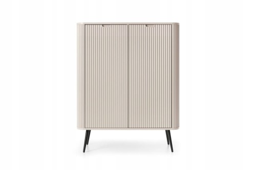 KOMODA WYSOKA KASZMIR CASHMERE NÓŻKI ZŁOTE / CZARNE 168x87x39cm ZOVE