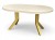 Stół duży okrągły rozkładany KASZMIR Ø110/310 cm NOGI ZŁOTE METAL X SLIM