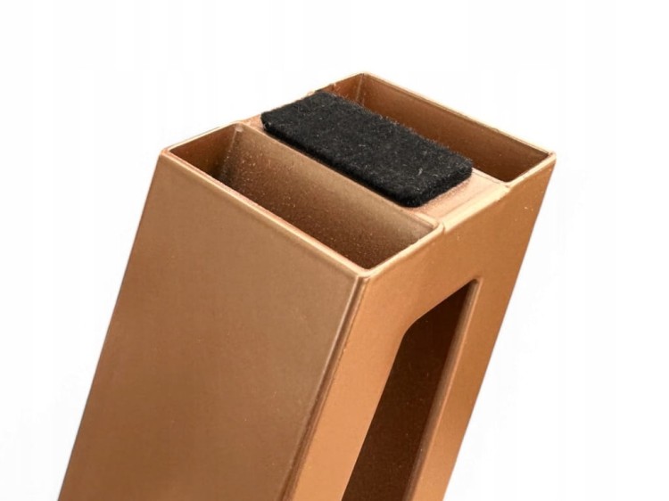 Stół okrągły Ø90 rozkładany do 190 cm KASZMIR BEŻ + Miedziane Nogi Metal