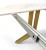 Stół okrągły rozkładany MARMUR BIAŁY Ø110/210 cm NOGI ZŁOTE METAL X SLIM
