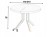 Stół okrągły rozkładany MARMUR BIAŁY Ø110/210 cm NOGI ZŁOTE METAL X SLIM
