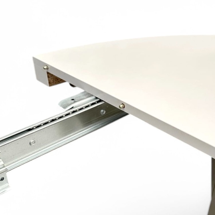 Stół okrągły BIAŁY PÓŁMAT Ø110 rozkładany do 210 cm + Złote Nogi Metalowe Y