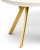 Stół okrągły rozkładany BIAŁY PÓŁMAT Ø110/310 cm + Złote Nogi Metalowe Y