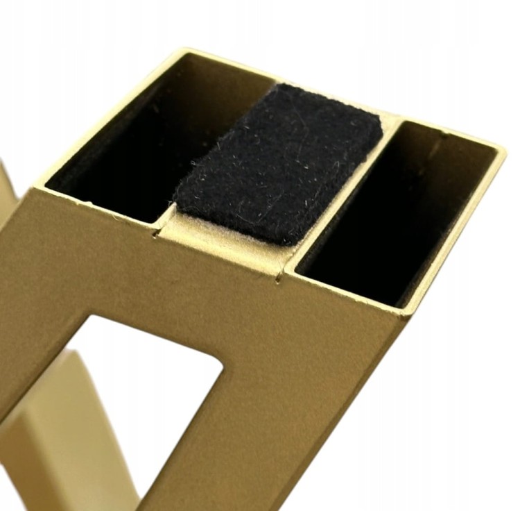 Stół BIAŁY PÓŁMAT Okrągły Ø110 rozkładany do 210 cm + ZŁOTE NOGI METALOWE