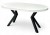 Stół BIAŁY okrągły Ø110 rozkładany do 310 cm + CZARNE NOGI X METALOWE