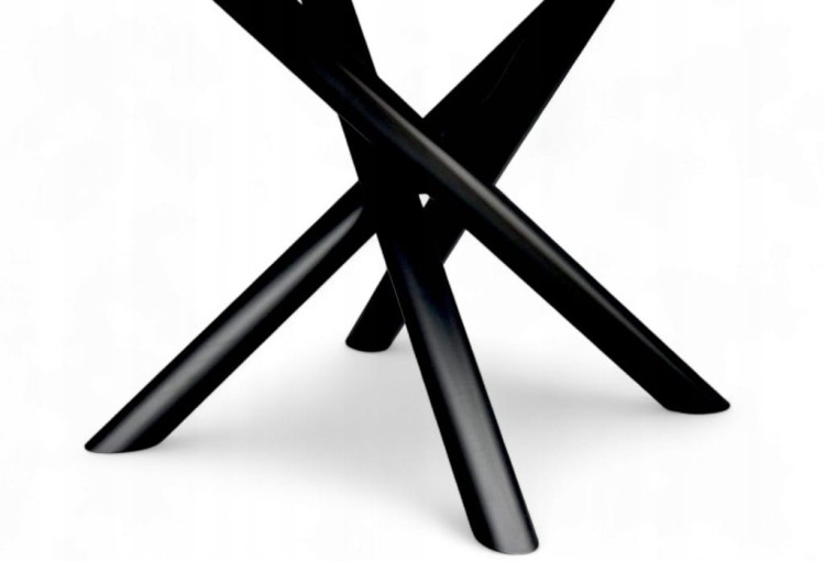 Stół Owalny 100x140 cm Imitacja Marmuru na metalowych designerskich nogach