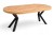 Stół okrągły Ø100 rozkładany do 200 cm Dąb Craft + Czarny Metal X
