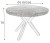 Stół okrągły Ø110 rozkładany do 210 cm Dąb Craft + Czarny Metal X