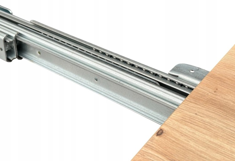 Stół okrągły Dąb Artisan Ø100 rozkładany do 300 cm Nogi Czarny Metal