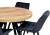 Stół okrągły rozkładany Ø110/210 cm DĄB CRAFT + 6 Krzeseł Velvet Czarny