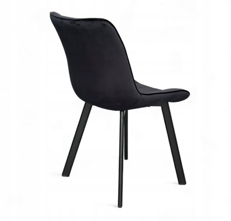 Stół okrągły rozkładany Ø110/210 cm DĄB CRAFT + 6 Krzeseł Velvet Czarny