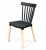 6x  Krzesło plastikowe czarne do jadalni kuchni salonu