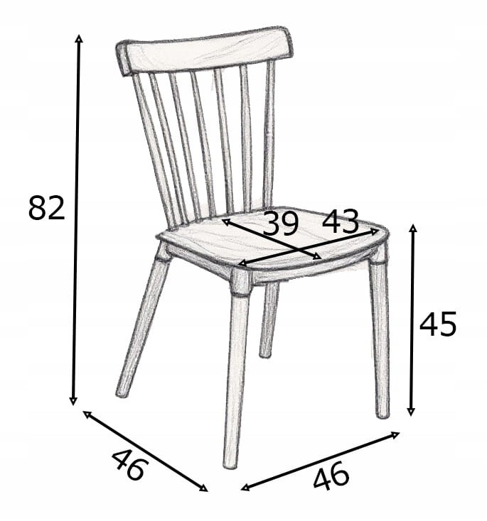 6x  Krzesło plastikowe czarne do jadalni kuchni salonu