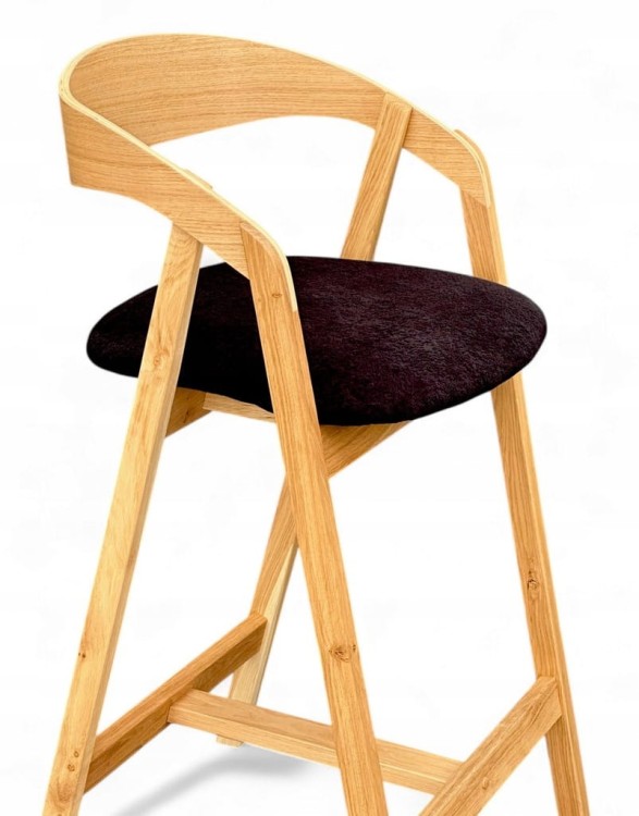 2x Hoker kuchenny dębowy do wyspy kuchennej hokery