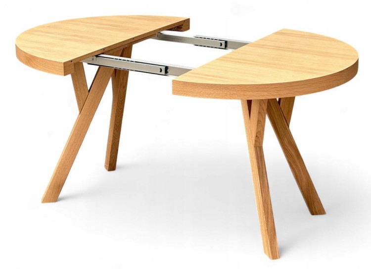 Stół okrągły rozkładany Ø110/210 FORNIR + nogi dębowe Y