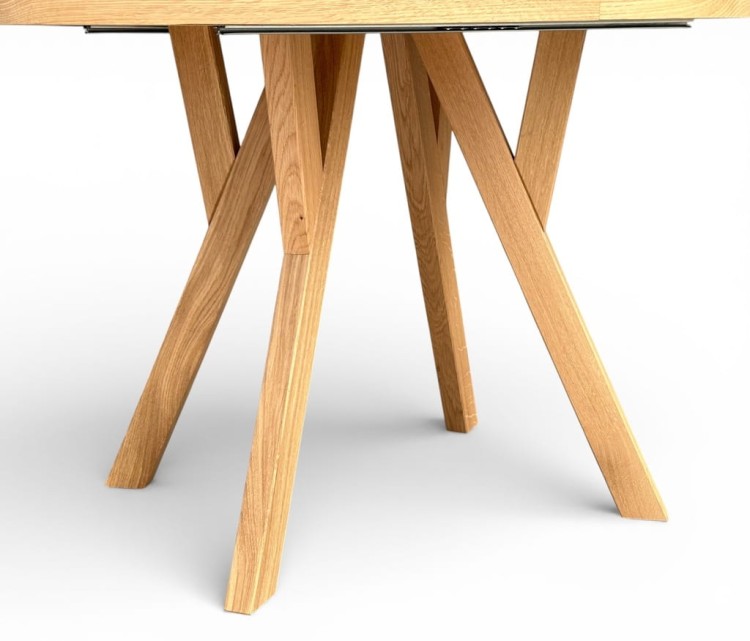 Stół okrągły rozkładany Ø110/210 FORNIR + nogi dębowe Y