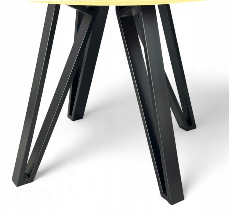 Stół okrągły rozkładany Ø110/210 FORNIR + nogi metal Industrial czarne