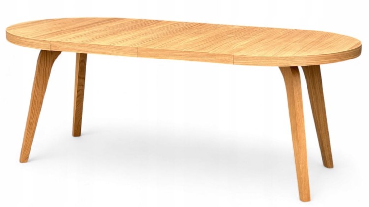 Stół okrągły rozkładany Ø110/210 FORNIR + podstawa nogi dębowe