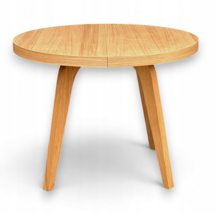 Stół okrągły rozkładany Ø110/210 FORNIR + podstawa nogi dębowe