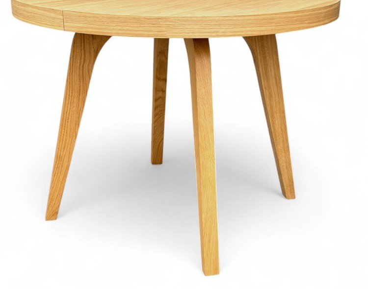 Stół okrągły rozkładany Ø110/210 FORNIR + podstawa nogi dębowe