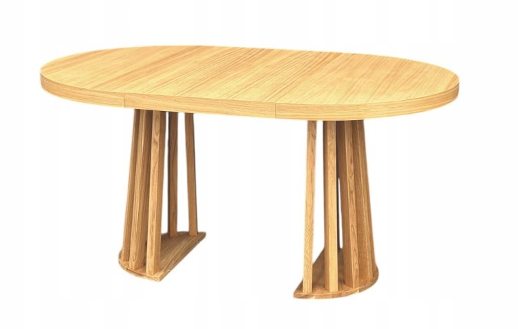 Stół okrągły rozkładany Ø110/210 FORNIR + podstawa lamel dąb dębowy