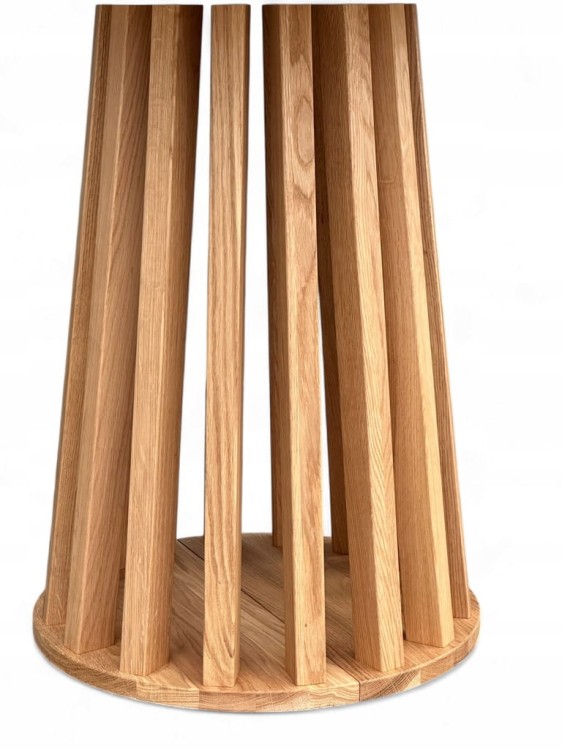 Stół okrągły rozkładany Ø110/210 FORNIR + podstawa lamel dąb dębowy