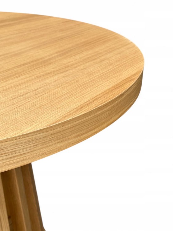 Stół okrągły rozkładany Ø110/210 FORNIR + podstawa lamel dąb dębowy