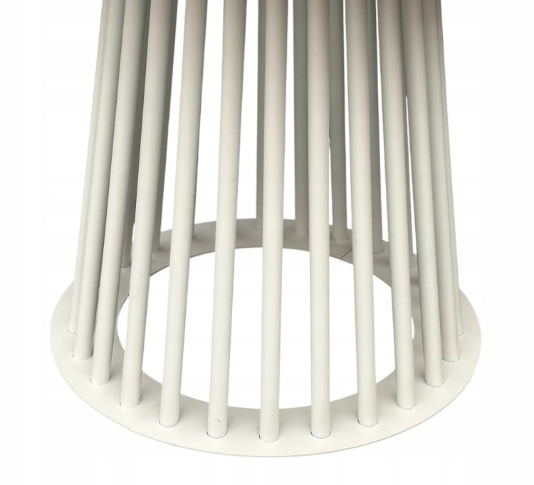 Stół fornirowany o średnicy 100 rozkładany do 200 cm LAMEL biały metalowy