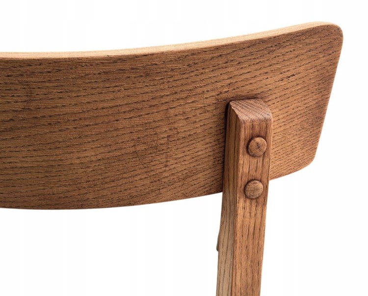 4 x Krzesło dębowe beżowe dąb drewno krzesło AGATA walnut orzech