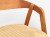 Krzesło dębowe 4 sztuki sztaplowane WALNUT orzech tkanina beżowa Mega T