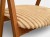 Krzesło dębowe 6 sztuk sztaplowane WALNUT orzech tkanina beżowa Mega T
