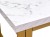 Stół Duży Złoty + Marmur Biały 100x200 rozkładany do 400 cm Metalowe Nogi