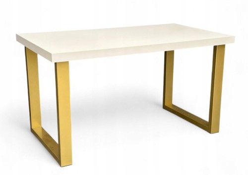 Stół prostokątny 80x140cm nierozkładany KASZMIR + nogi metalowe złote
