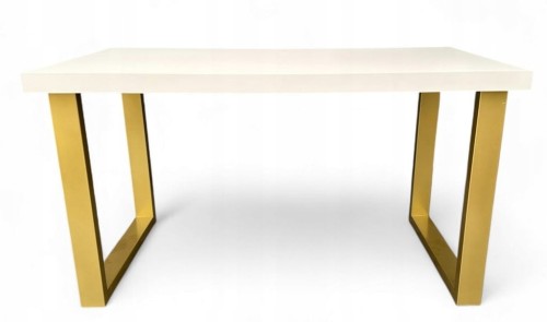Stół prostokątny 80x140cm nierozkładany KASZMIR + nogi metalowe złote