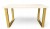 Stół prostokątny 80x140cm nierozkładany KASZMIR + nogi metalowe złote