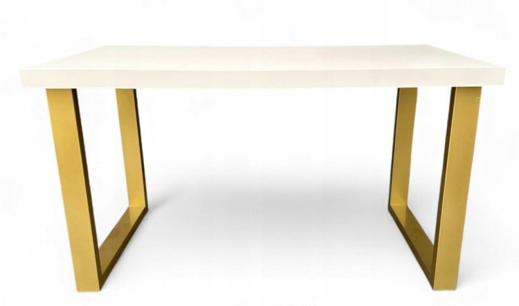 Stół prostokątny 80x140cm nierozkładany KASZMIR + nogi metalowe złote