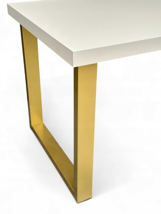 Stół prostokątny 80x140cm nierozkładany KASZMIR + nogi metalowe złote