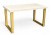 Stół prostokątny 80x140cm nierozkładany KASZMIR + nogi metalowe złote